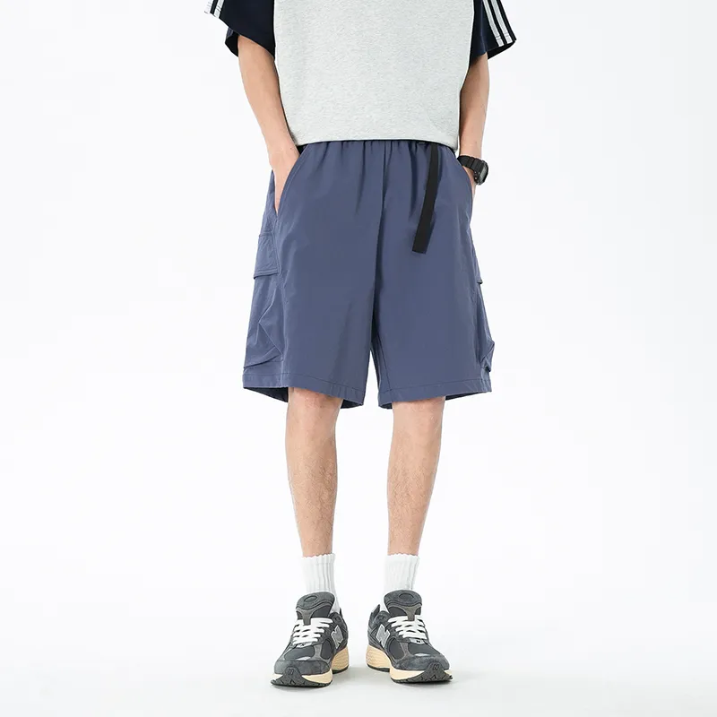 GROW DATE Cargo Shorts Unisex Black-14
