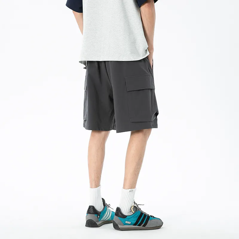 GROW DATE Cargo Shorts Unisex Black-9