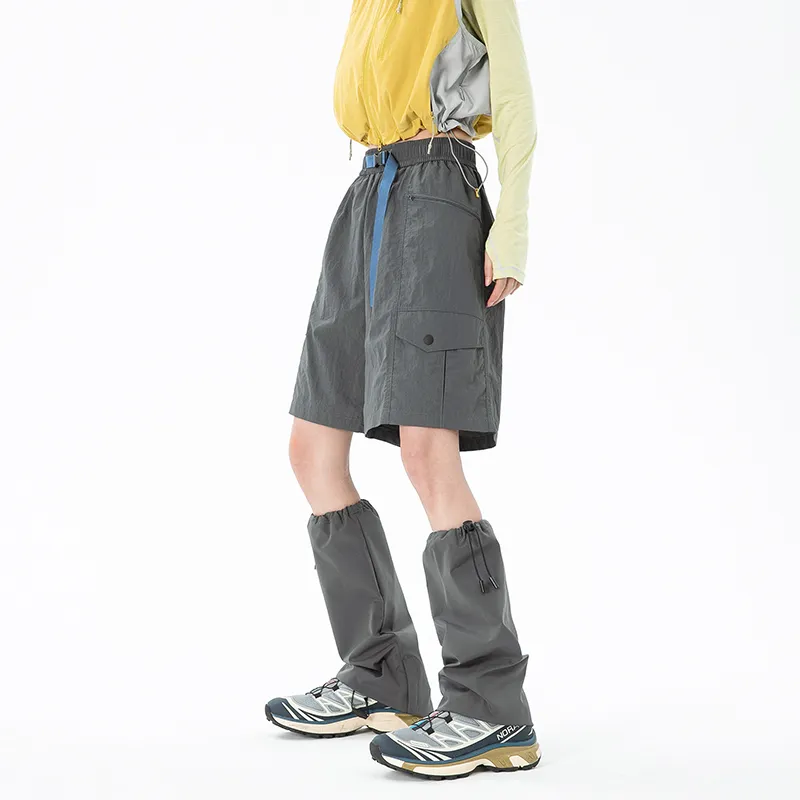 GROW DATE Cargo Shorts Unisex Black-10