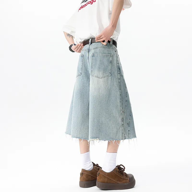 GROW DATE Denim Shorts Unisex Black-9