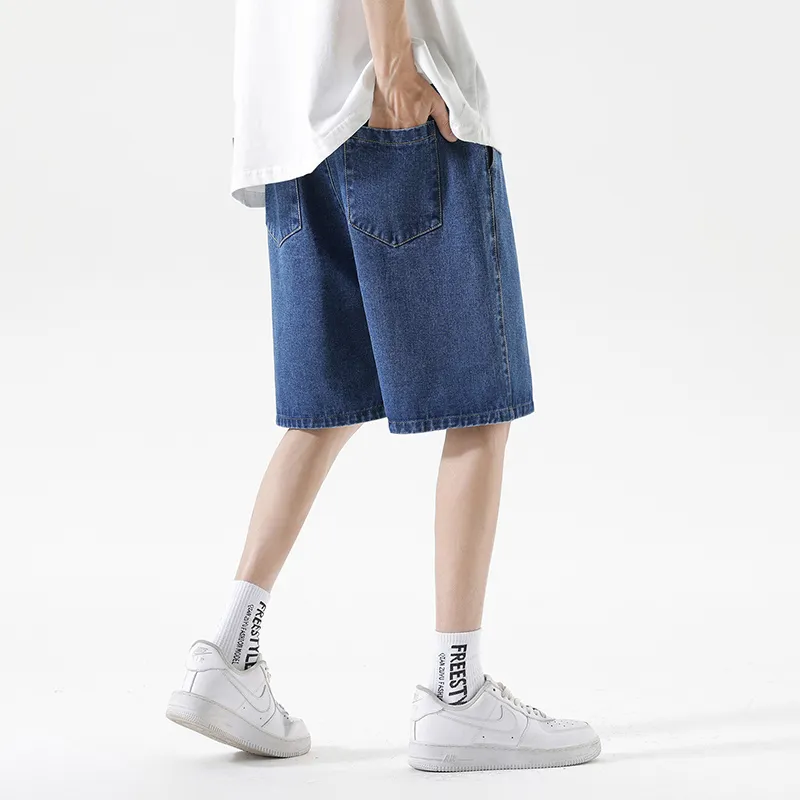 GROW DATE Denim Shorts Unisex Gray-11