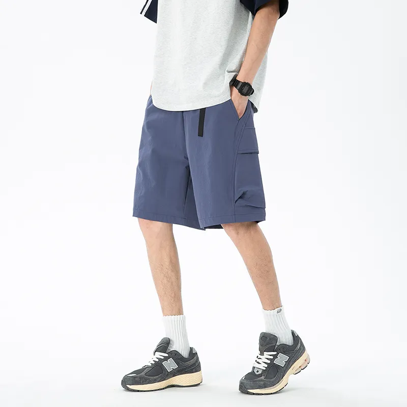 GROW DATE Cargo Shorts Unisex Black-12