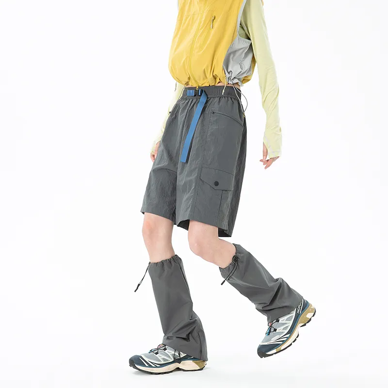 GROW DATE Cargo Shorts Unisex Black-11