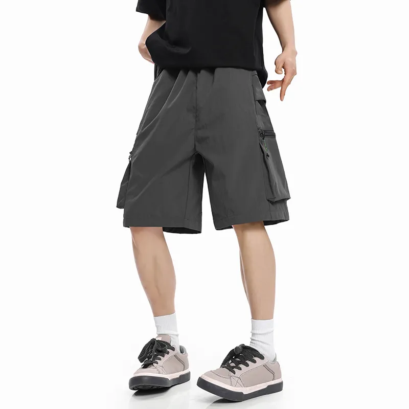 GROW DATE Cargo Shorts Unisex Army Green-14