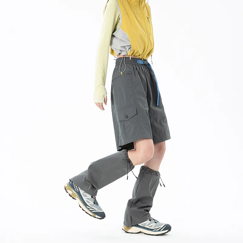 GROW DATE Cargo Shorts Unisex Black-12