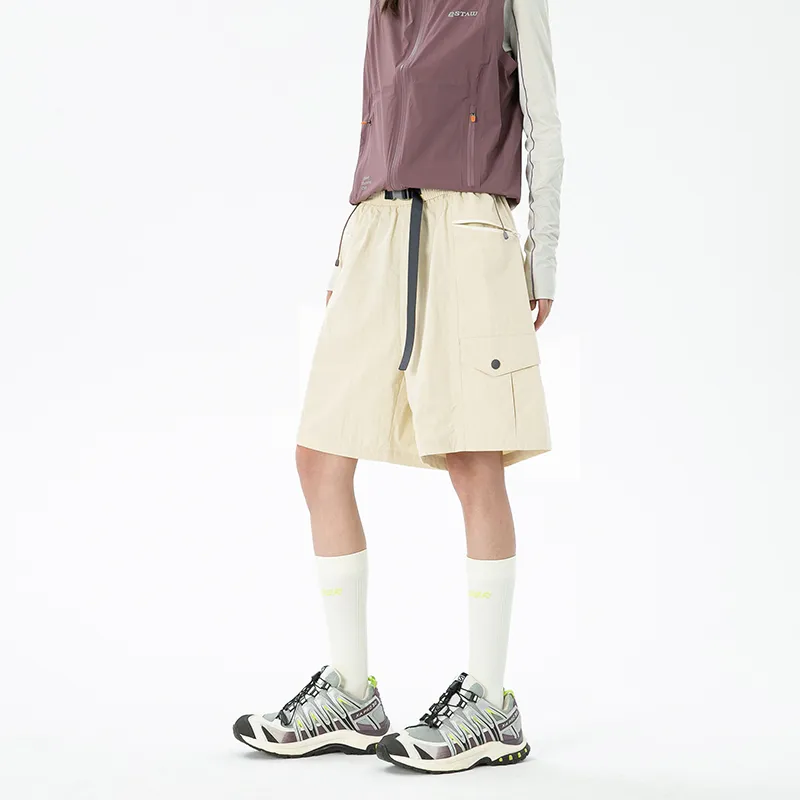 GROW DATE Cargo Shorts Unisex Black-2