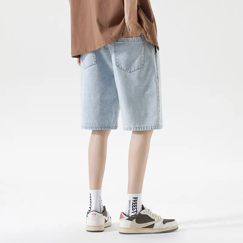 GROW DATE Denim Shorts Unisex Gray-15