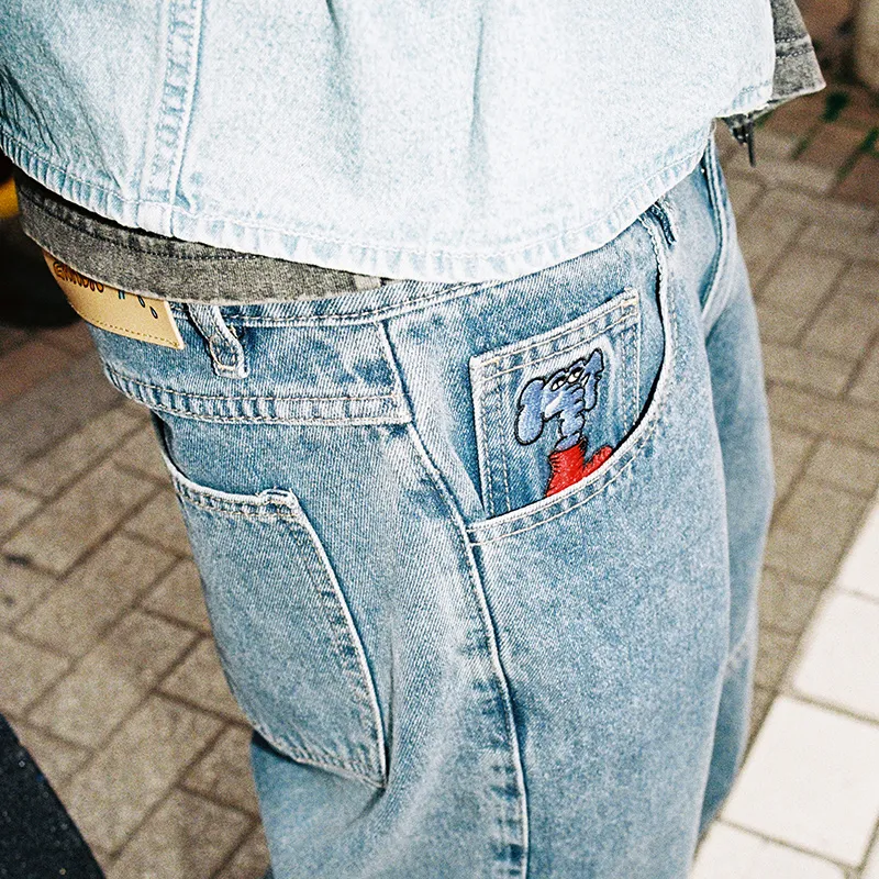 MIND ERROR Jeans Unisex Blue-4