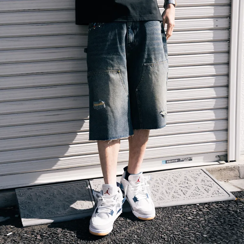 MIND ERROR Denim Shorts Unisex-2
