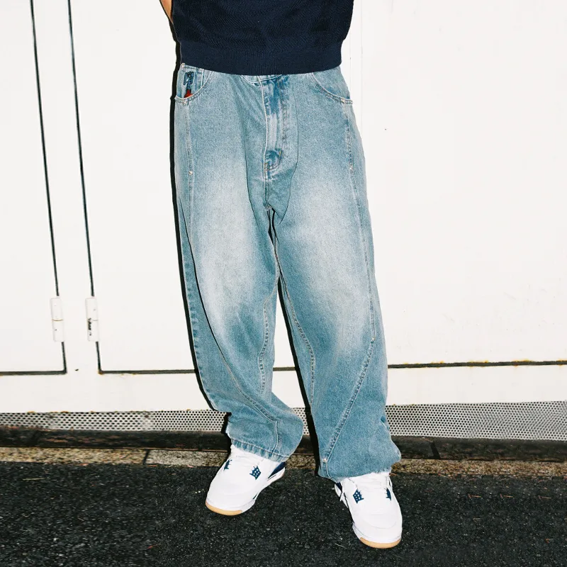 MIND ERROR Jeans Unisex Blue-2