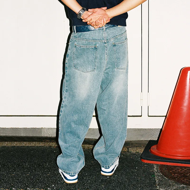 MIND ERROR Jeans Unisex Blue-3