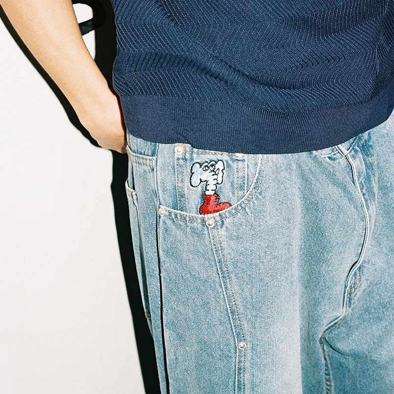 MIND ERROR Jeans Unisex Blue-4