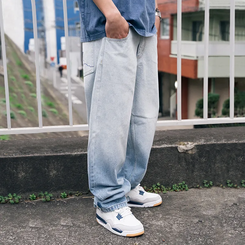 MIND ERROR Jeans Unisex White Blue Gradient-2