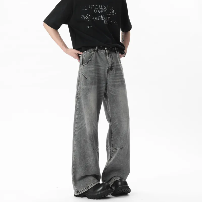 WELTER EXPERIMENT Jeans Unisex Concrete Gray Extended Style-3
