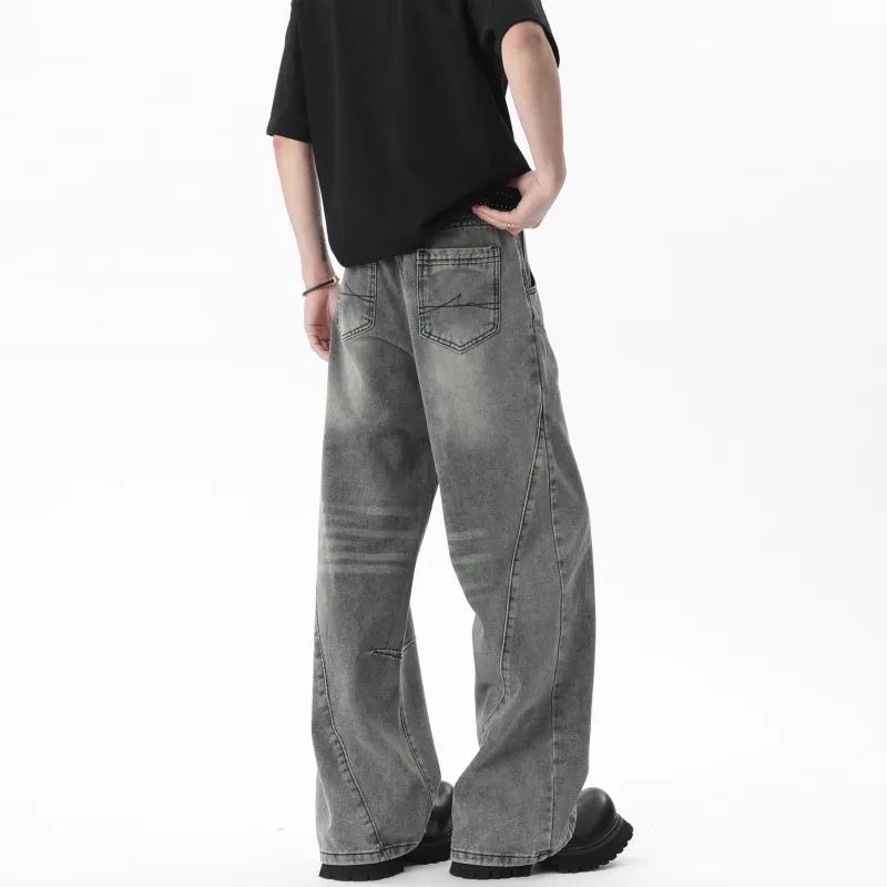 WELTER EXPERIMENT Jeans Unisex Concrete Gray Extended Style-5