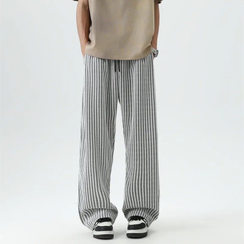 SCHEPPERHEYN Casual Pants Unisex White Stripes Extended Length-3