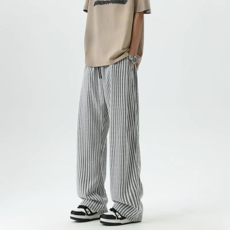 SCHEPPERHEYN Casual Pants Unisex White Stripes Extended Length-2