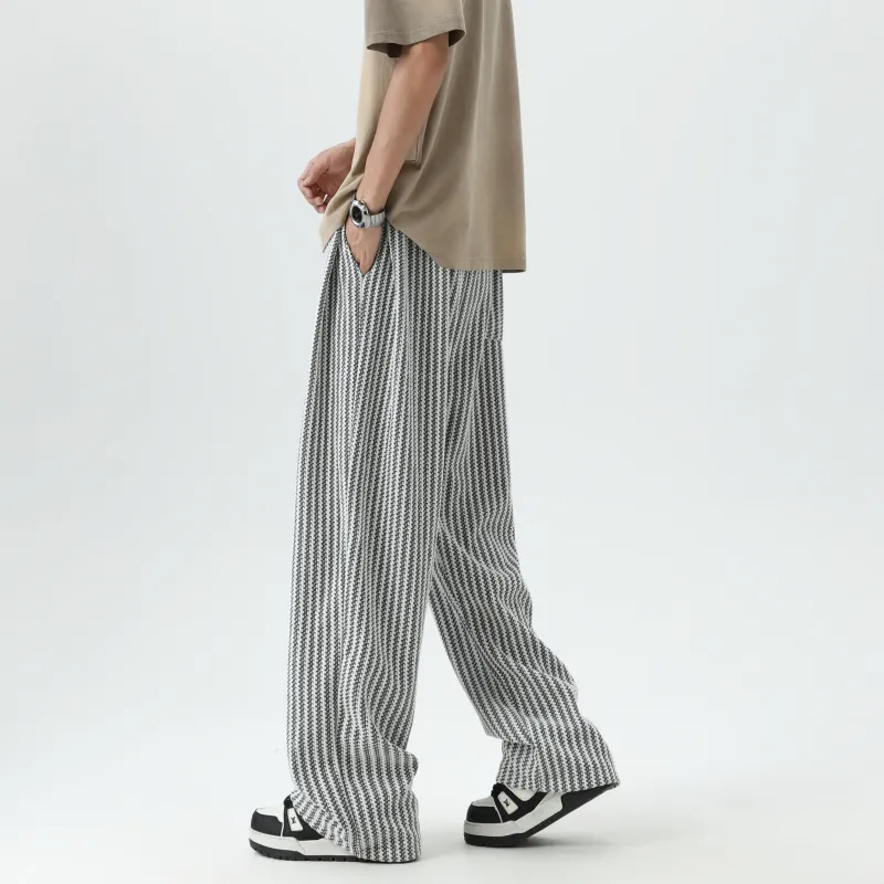 SCHEPPERHEYN Casual Pants Unisex White Stripes Extended Length-4