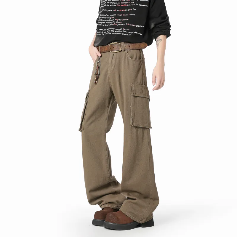 SCHEPPERHEYN Cargo Pants Unisex Dark Brown Extended Length-1