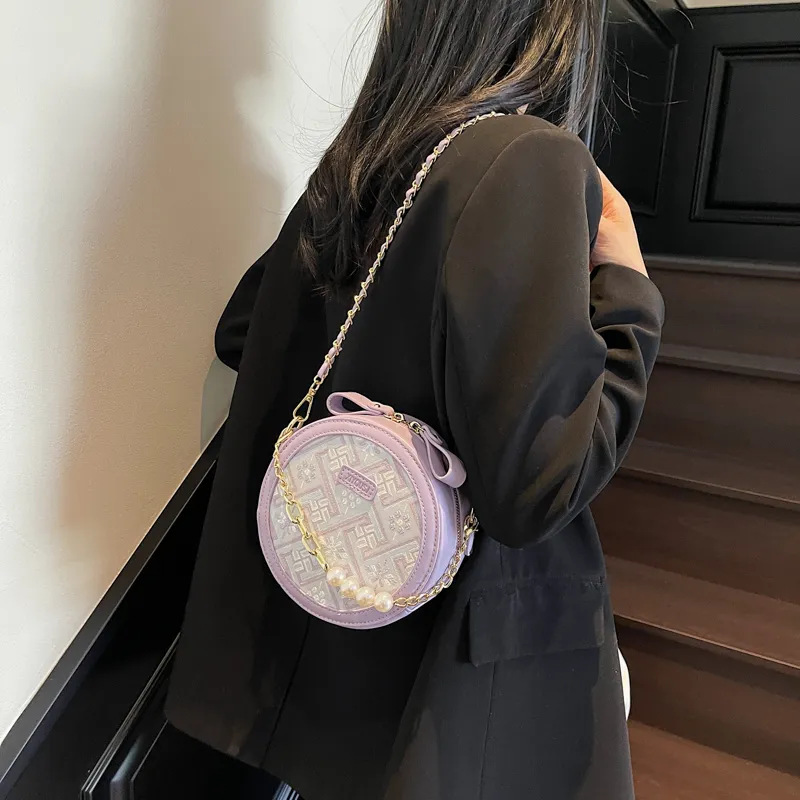 Miss Angel PU Handbag Women's White/Black/Purple-12