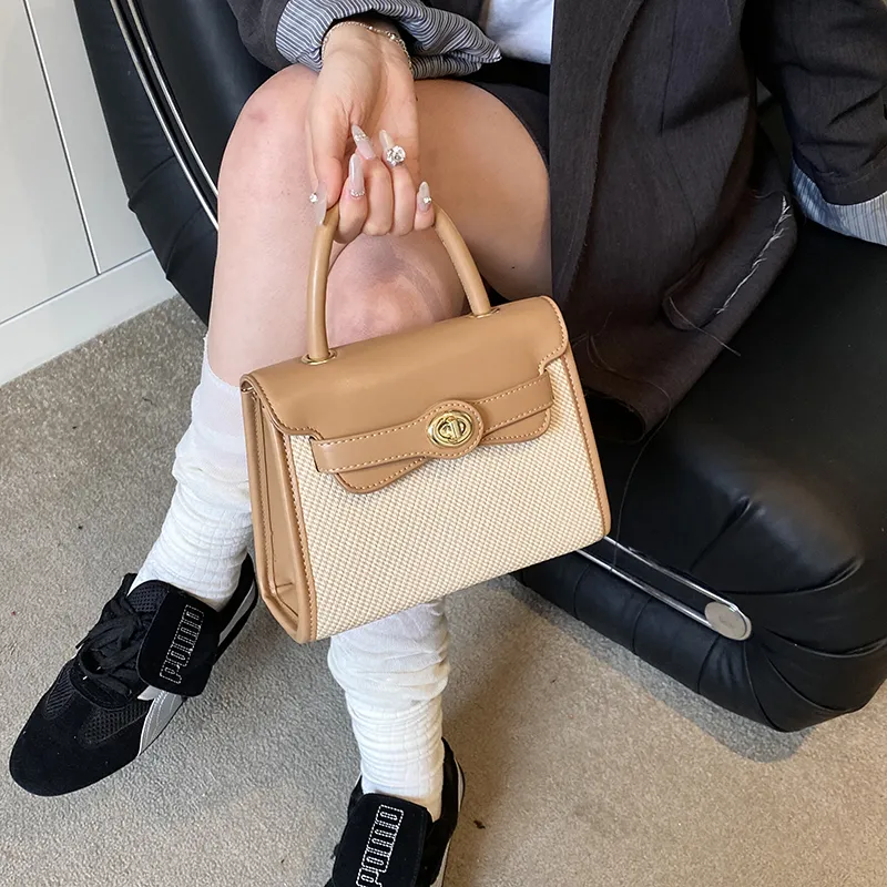 Miss Angel PU Handbag Women's Apricot/Brown-2