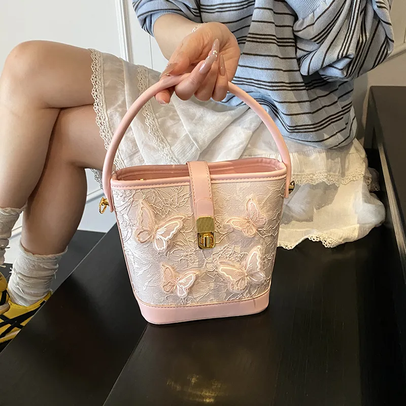 Miss Angel PU Crossbody One Shoulder Handbag Regular Women's Pink/White-22