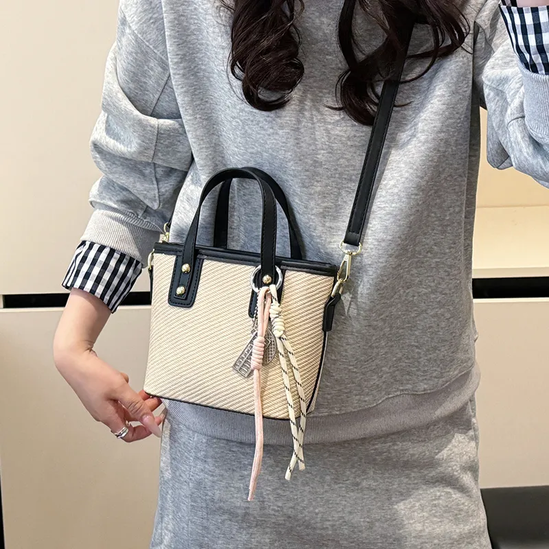 Miss Angel PU Crossbody One Shoulder Handbag Women's Black, Pink, Khaki, Blue, Brown-2