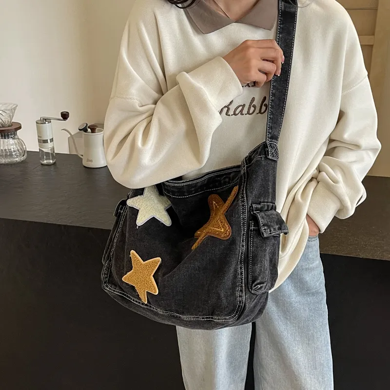 Miss Angel Denim Shoulder Bag Crossbody Bag Regular Women's Multicolor-6