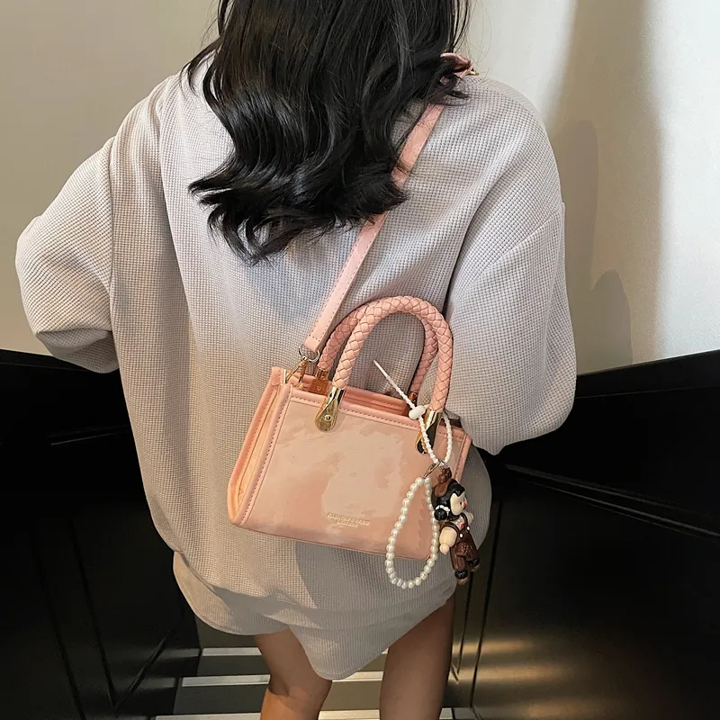 Miss Angel PU Handbag Women's Pink/Silver/Pink-1