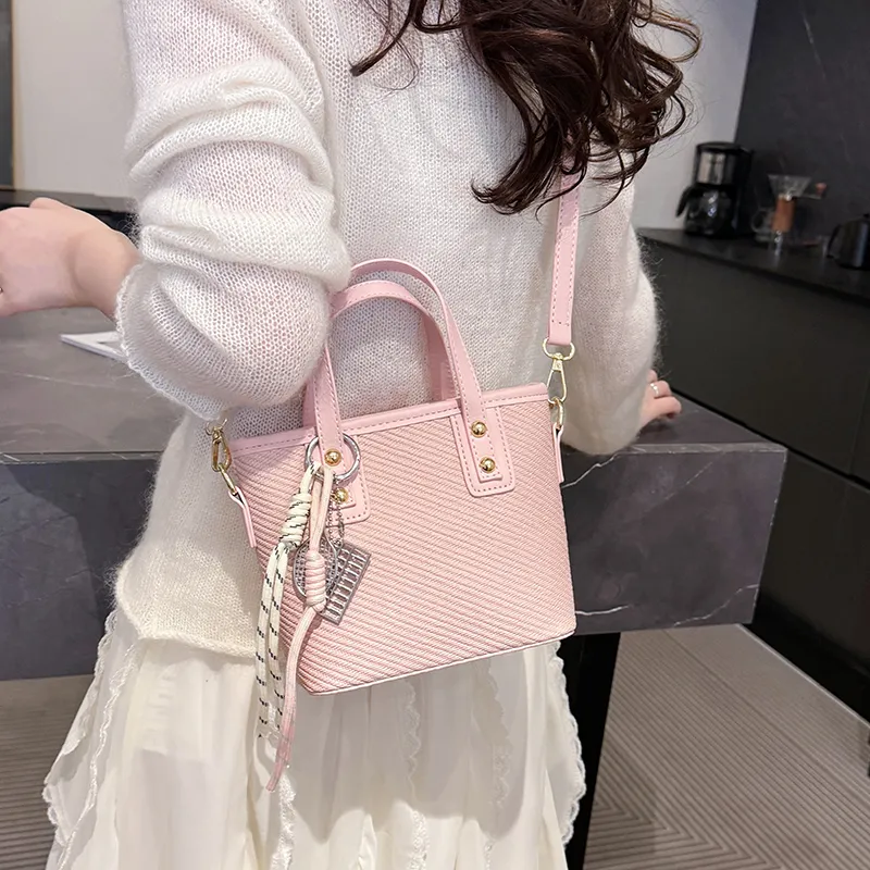 Miss Angel PU Crossbody One Shoulder Handbag Women's Black, Pink, Khaki, Blue, Brown-7