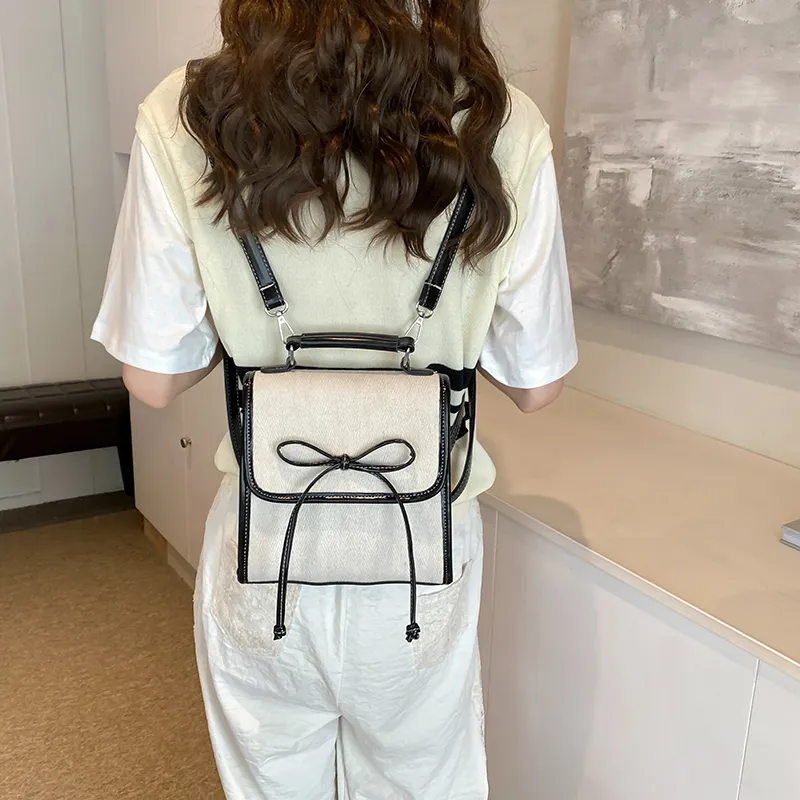 Miss Angel PU Backpack Women's White-5