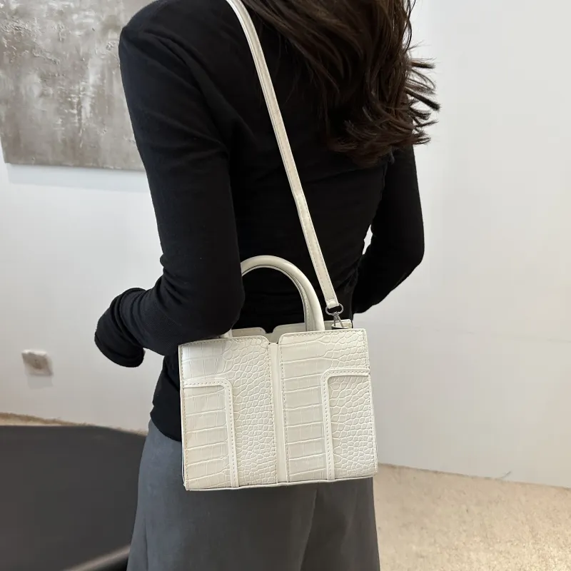Miss Angel PU Crossbody Handbag Shoulder Bag Women's White/Black/Red-4