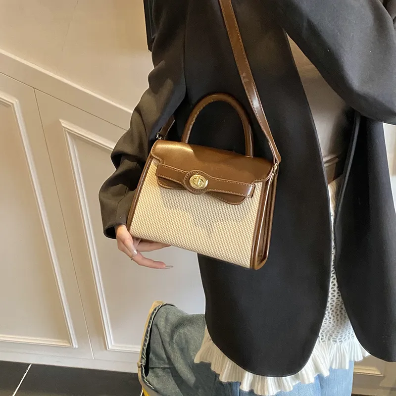 Miss Angel PU Handbag Women's Apricot/Brown-10