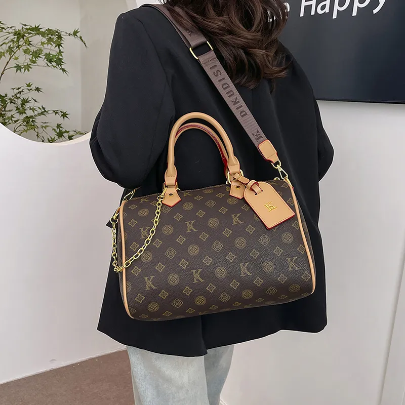Miss Angel PU Handbag Regular Women's Brown/Khaki-5