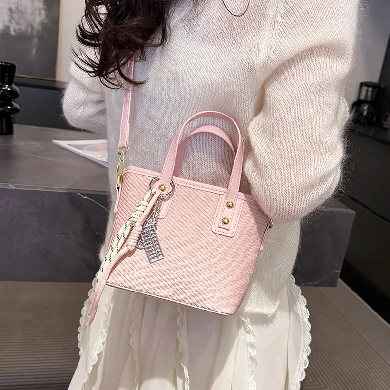 Miss Angel PU Crossbody One Shoulder Handbag Women's Black, Pink, Khaki, Blue, Brown-9