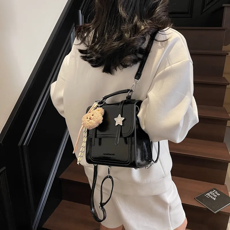 Miss Angel PU Backpack Women's White/Khaki/Yellow/Ecru/Silver-17