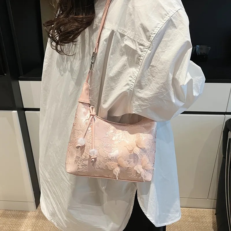 Miss Angel Fabric Handbag Regular Women's Blue/White/Pink-13