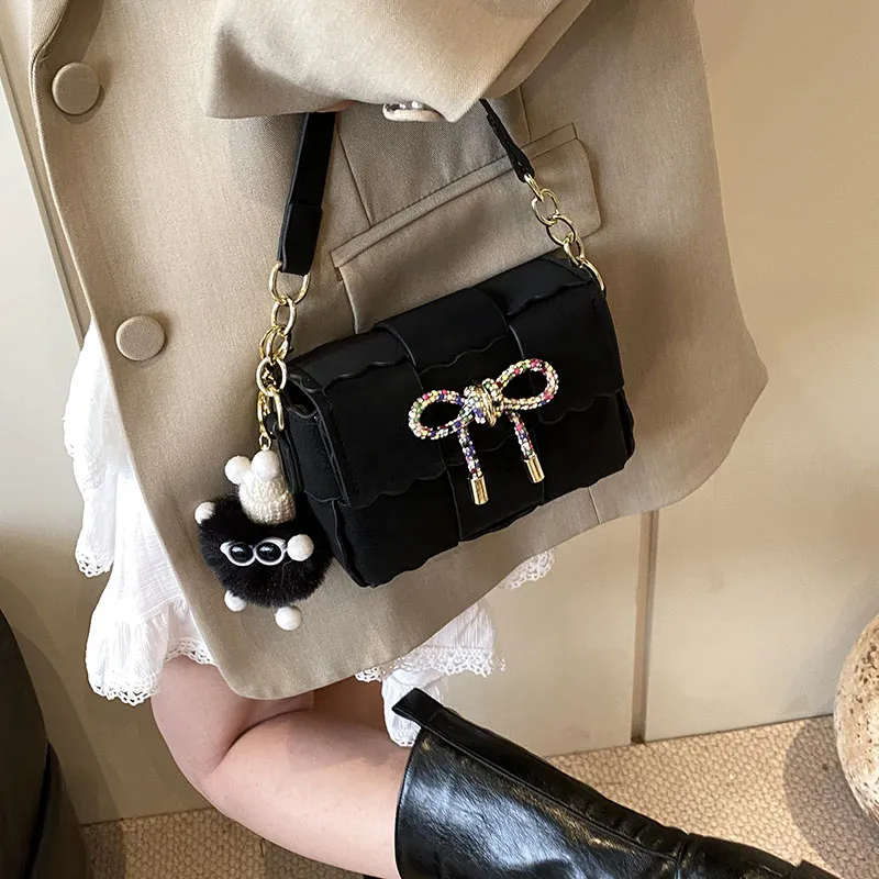 Miss Angel PU Handbag, Crossbody Bag, Shoulder Bag Women's Black Pink White Silver-9