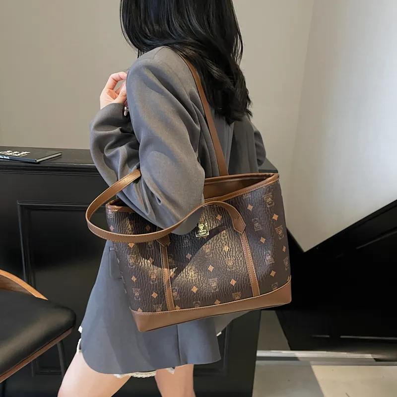 Miss Angel PU Shoulder Bag Women's Ecru/Black/Brown-20