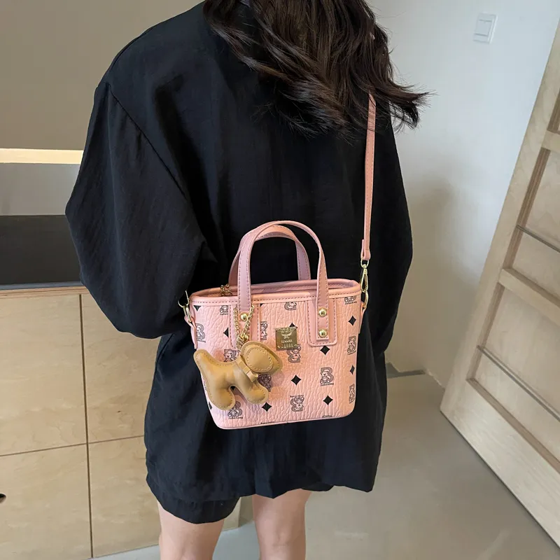 Miss Angel PU Crossbody Handbag Women's Brown/Pink-8