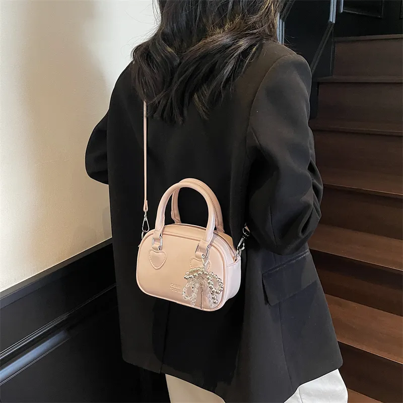 Miss Angel PU Handbag Women's White/Pink/Black-5