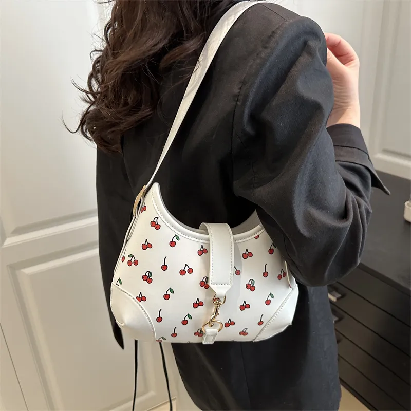 Miss Angel PU Crossbody Bag Women's White/Black/Red-8