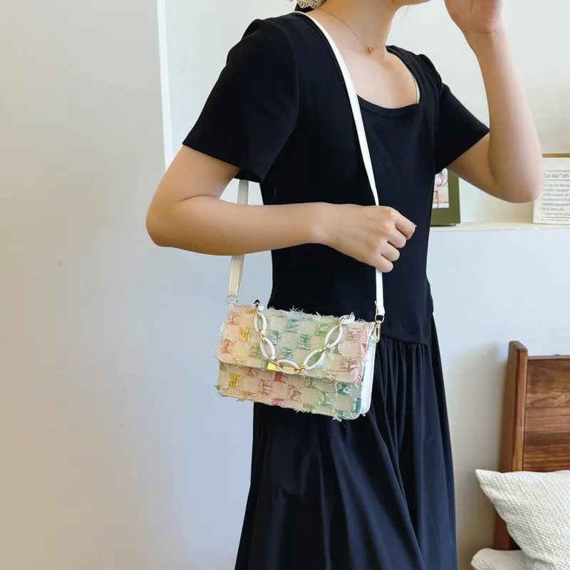 Miss Angel Fabric Crossbody Bag, Shoulder Bag, Handbag Women's Multicolor-1