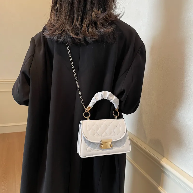 Miss Angel PU Crossbody Bag, Shoulder Bag, Outing Bag, Handbag Regular Women's Black/White-5