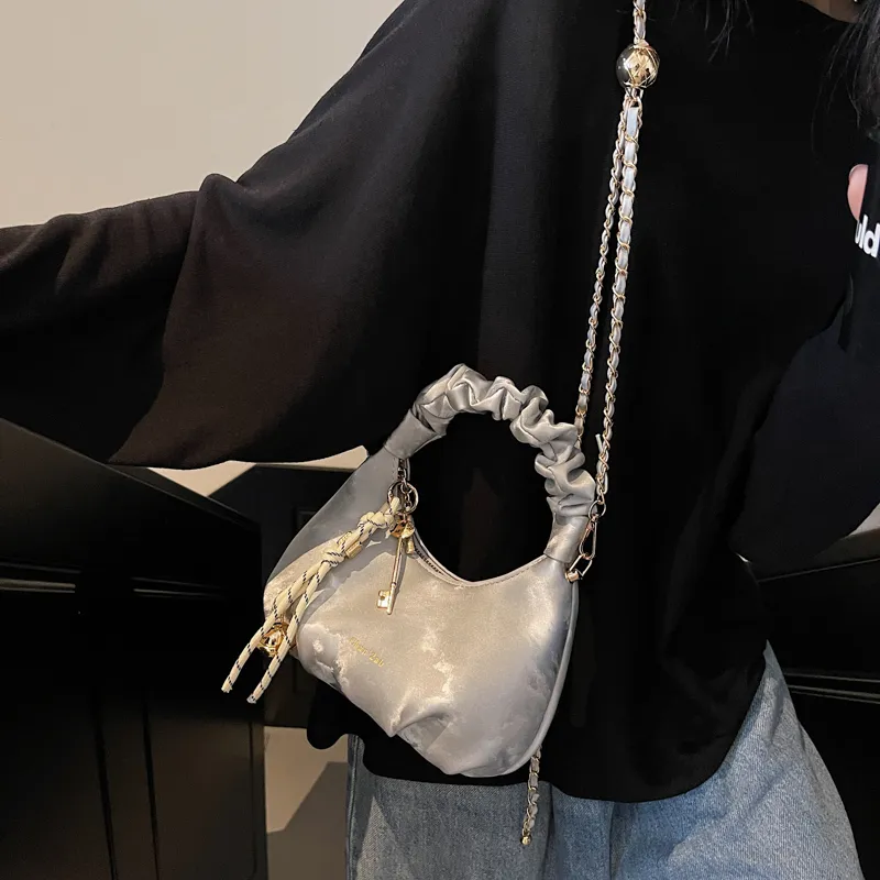 Miss Angel PU Crossbody One Shoulder Handbag Women's Beige/Black-10