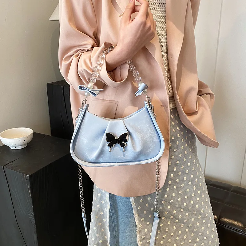 Miss Angel PU Shoulder Bag, Crossbody Bag, Handbag Women's Blue/Pink/White/Black-5