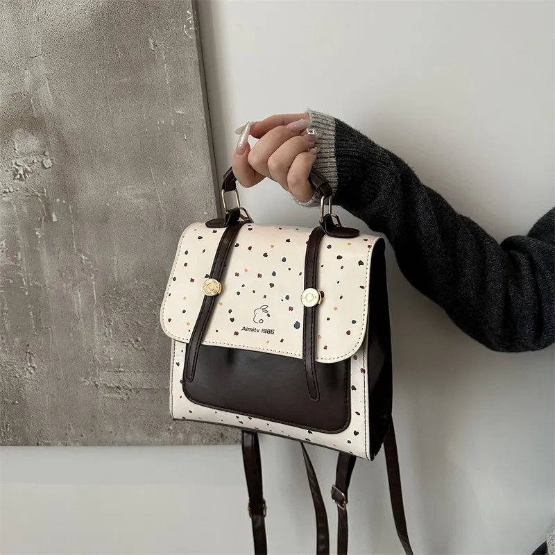 Miss Angel PU Backpack Women's White-1