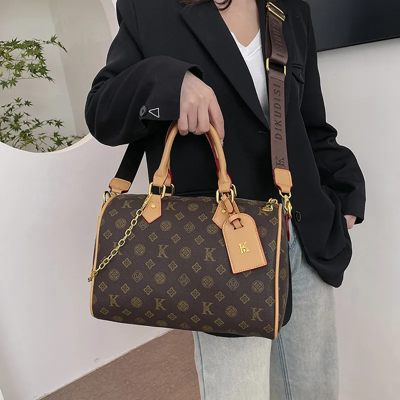 Miss Angel PU Handbag Regular Women's Brown/Khaki-1