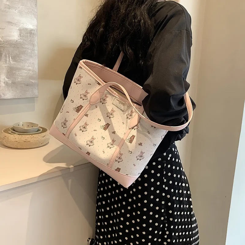 Miss Angel PU Shoulder Bag Regular Women's Pink/Blue-4