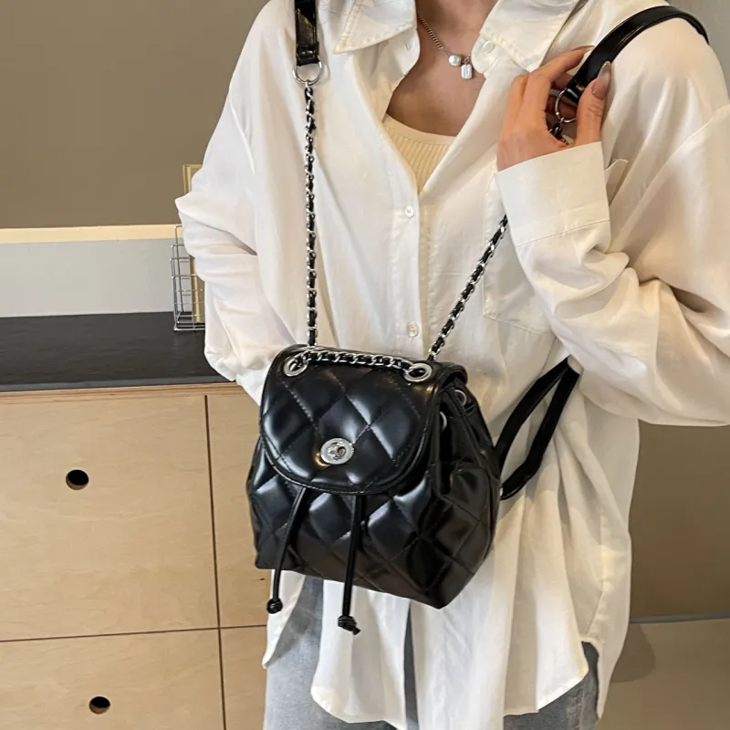 Miss Angel PU Backpack Women's White/Silver-17